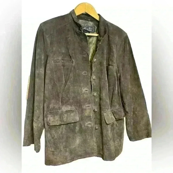 NWT Vintage Terry Lewis Classic Luxuries Genuine Leather Suede Brown Jacket sz1X - Picture 1 of 4